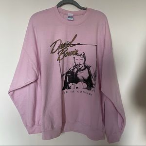 David Bowie baby pink crewneck